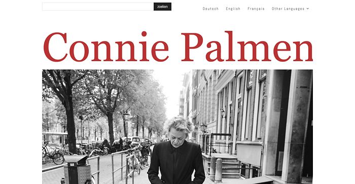 Schermafbeelding van de website conniepalmen.nl